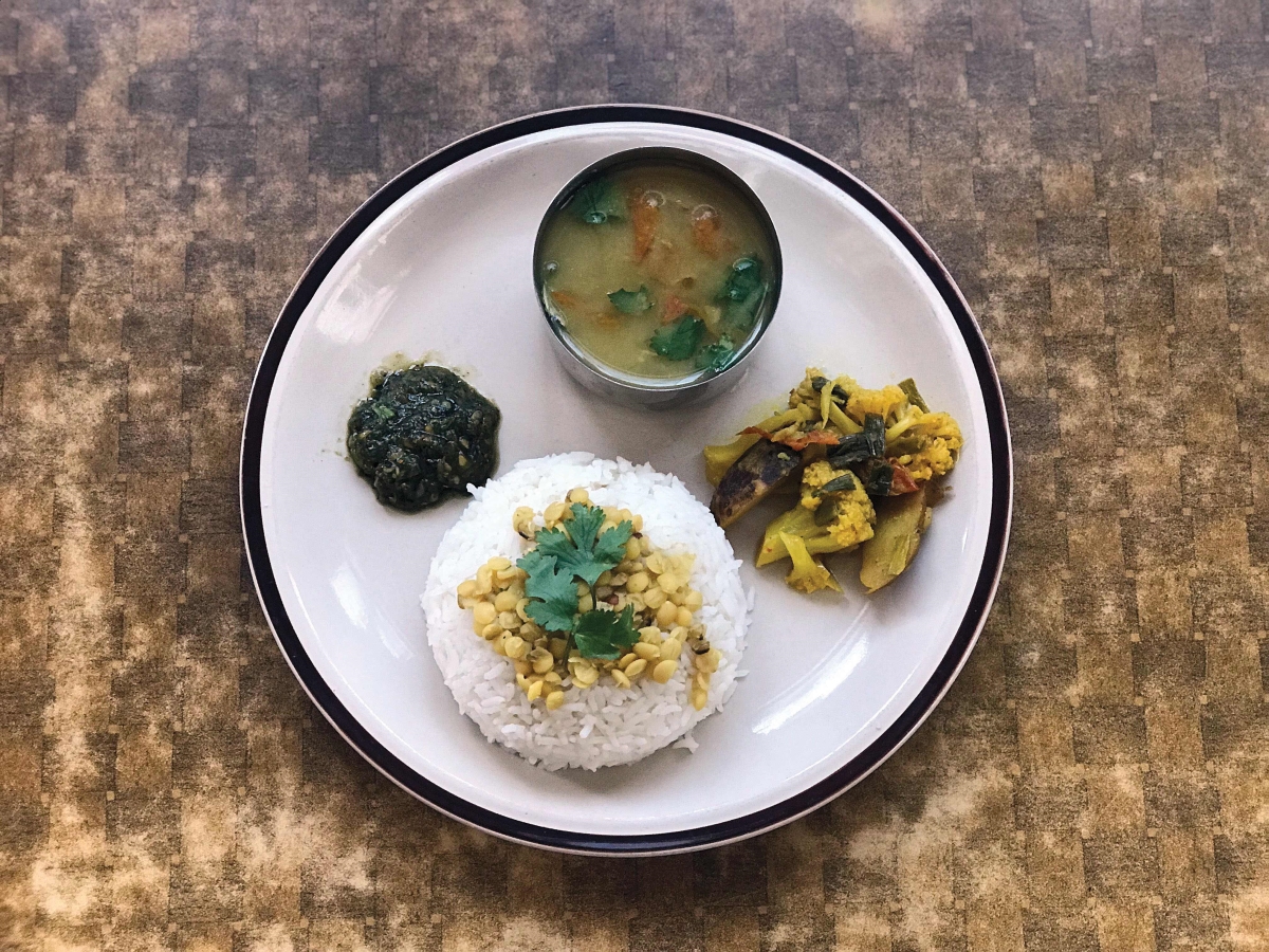 Dal-bhat, the ultimate vegan food
